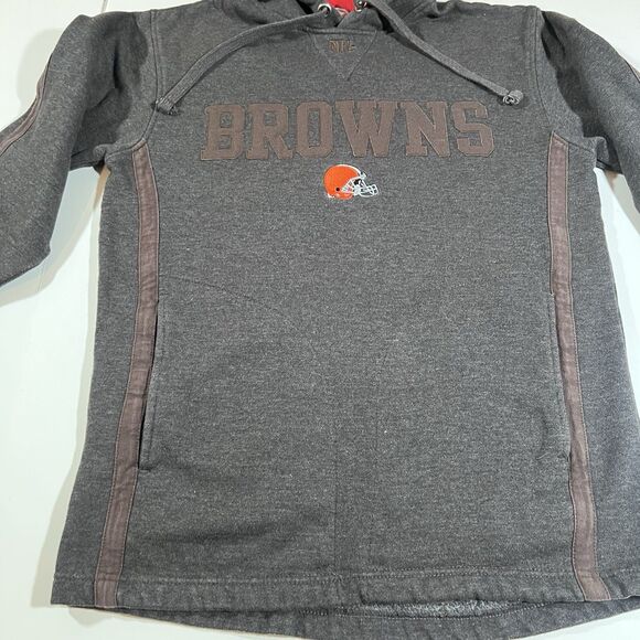 Cleveland Browns NFL Football Fleece Lined Pullover Hoodie Sweatshirt Men's Smal - Picture 4 of 9